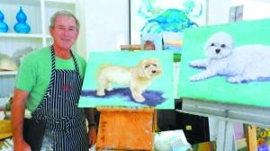 美國前總統(tǒng)小布什變身畫家 擅畫小狗