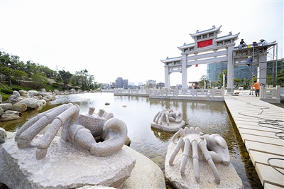 萬寶山公園建設(shè)收尾