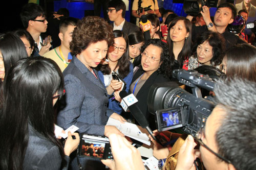 美國前勞工部長趙小蘭參加博鰲青年領(lǐng)袖圓桌會議