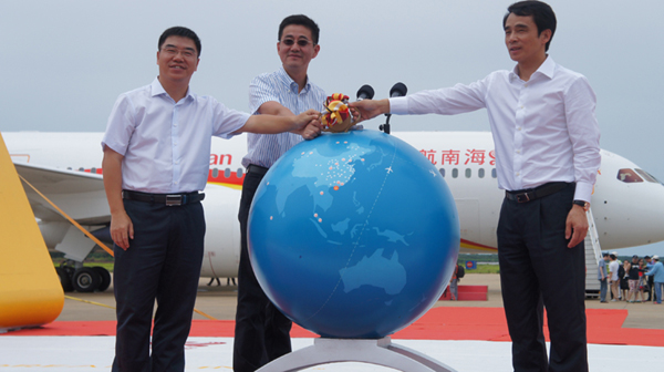 海航首架787抵達(dá)?？?助力拓展北美航線
