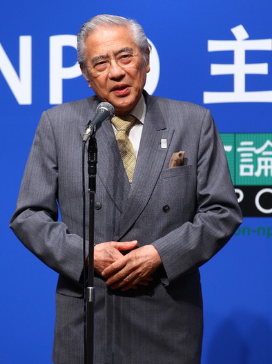 前國際交流基金會理事長小倉和夫致祝酒詞