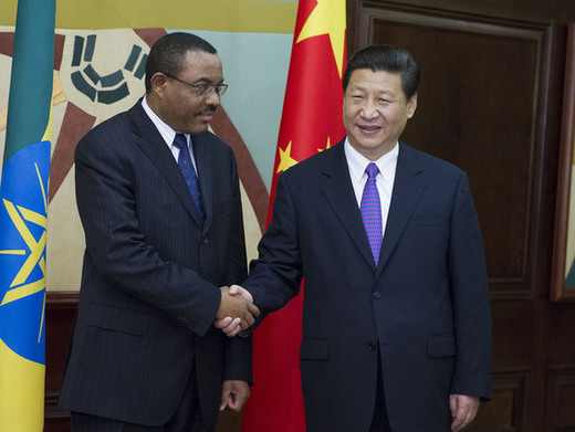 習(xí)近平會(huì)見埃塞俄比亞總理海爾馬里亞姆