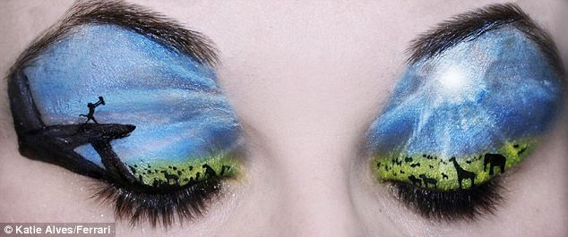 眼皮上的繽紛藝術(shù)（圖片新聞）