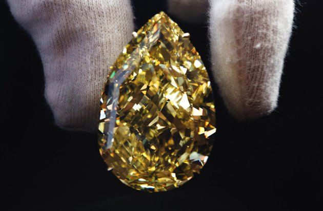 世界最大鮮彩黃鉆即將拍賣 估值超1500萬美元