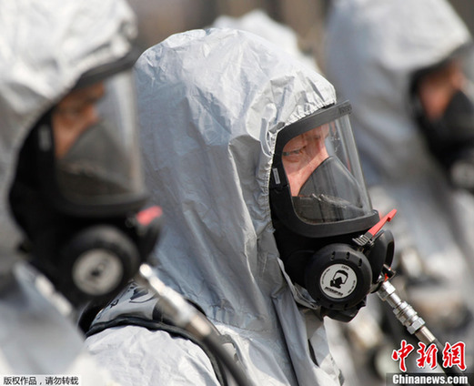 美陸軍第23化學(xué)大隊重駐韓國 進(jìn)行裝備展示