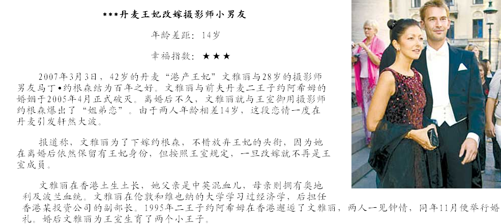 姐弟鴛鴦何其多！盤點國際政壇中的“大小戀”