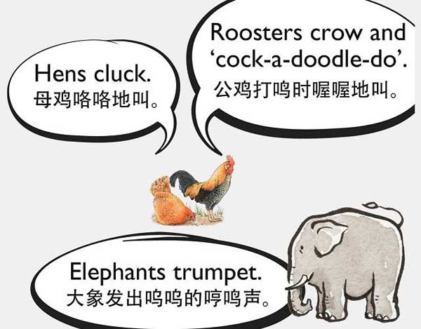 自然界中有各種聲音 如何用英語(yǔ)來(lái)描述動(dòng)物的叫聲？