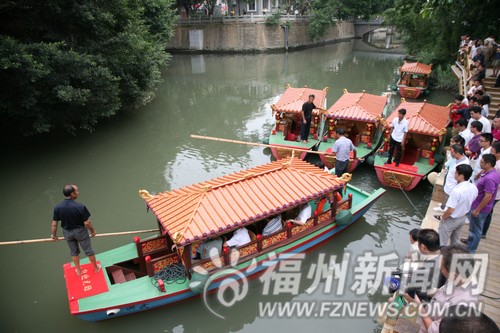 六艘仿古福船試水白馬河　白馬河游線路將會(huì)延長(zhǎng)